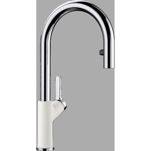 Blanco Urbena Pull Down Dual Spray Kitchen Faucet 1.5 GPM - Chrome/White 526391